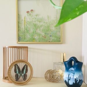 Vintage Bamboo Encapsulated ButterFly Ring Dish 🦋